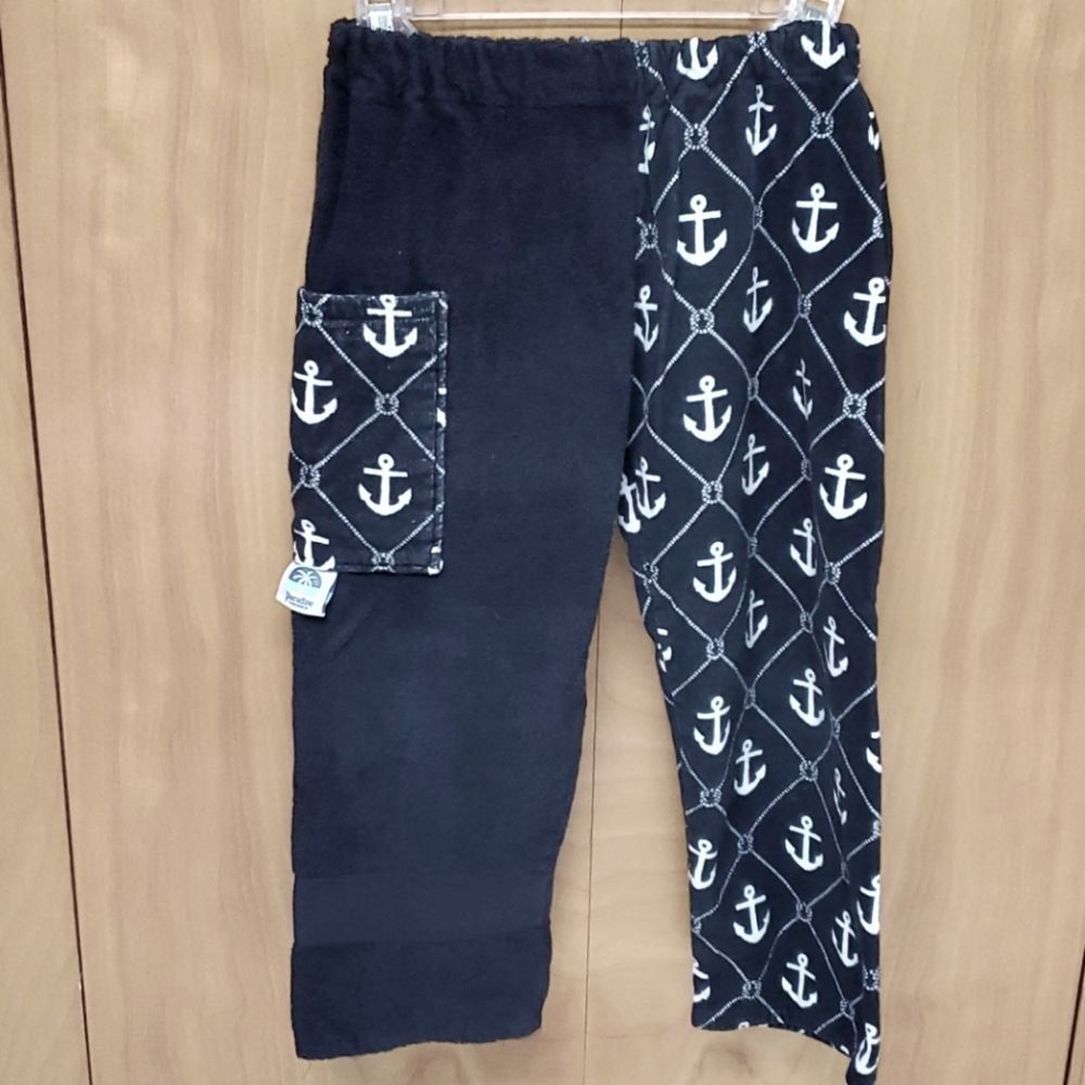 Navy blue S towel pants beach swim cover up